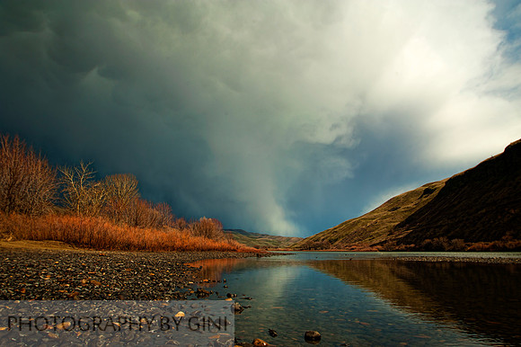 Storms coming over the River